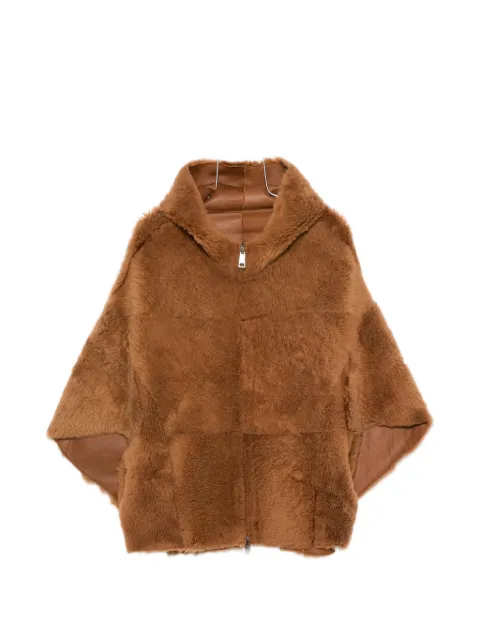Giorgio Brato shearling-finish hooded cape