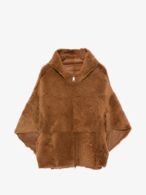 Giorgio Brato shearling-finish hooded cape