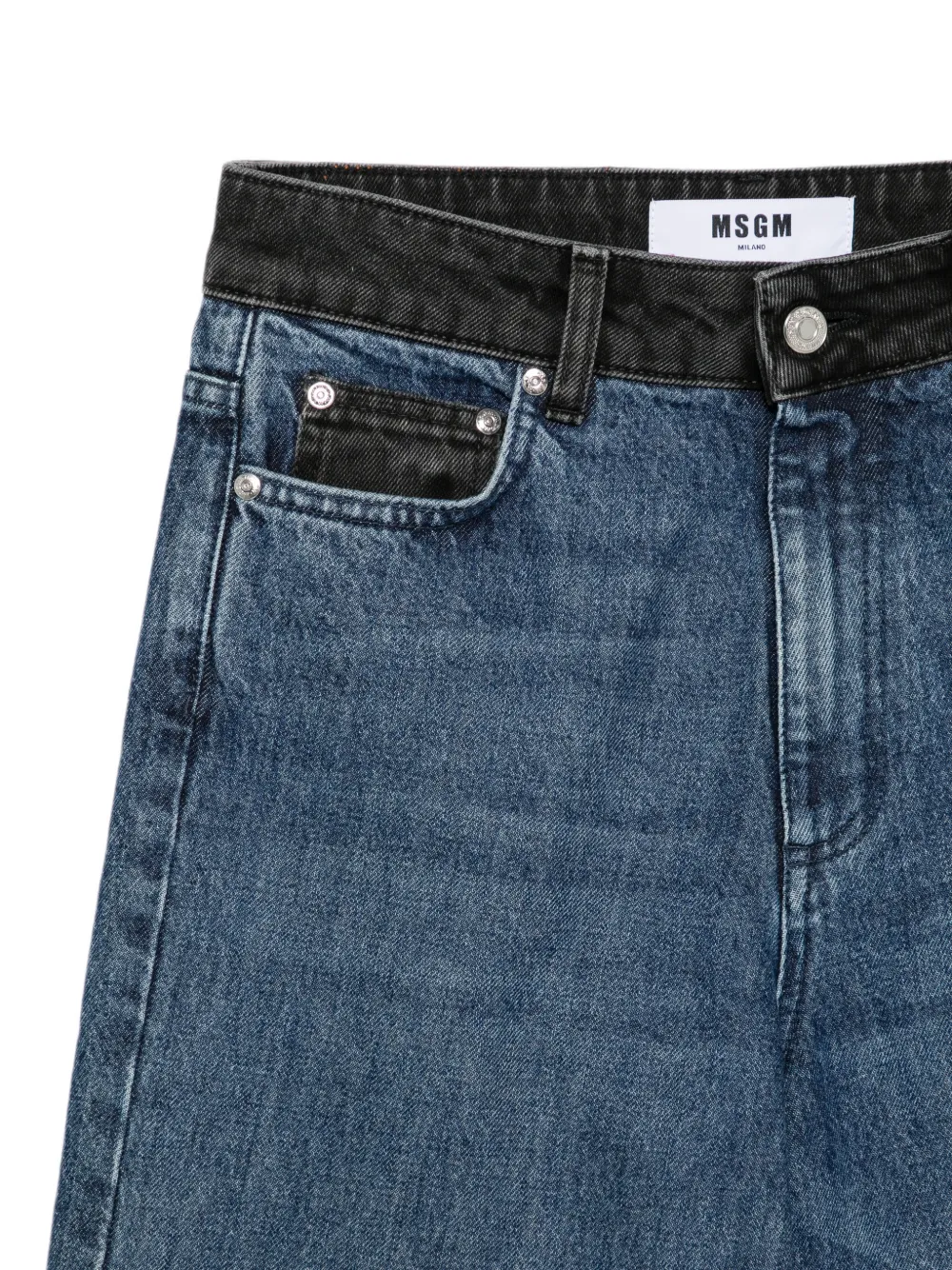 MSGM Jeans met riemlussen en zak Blauw