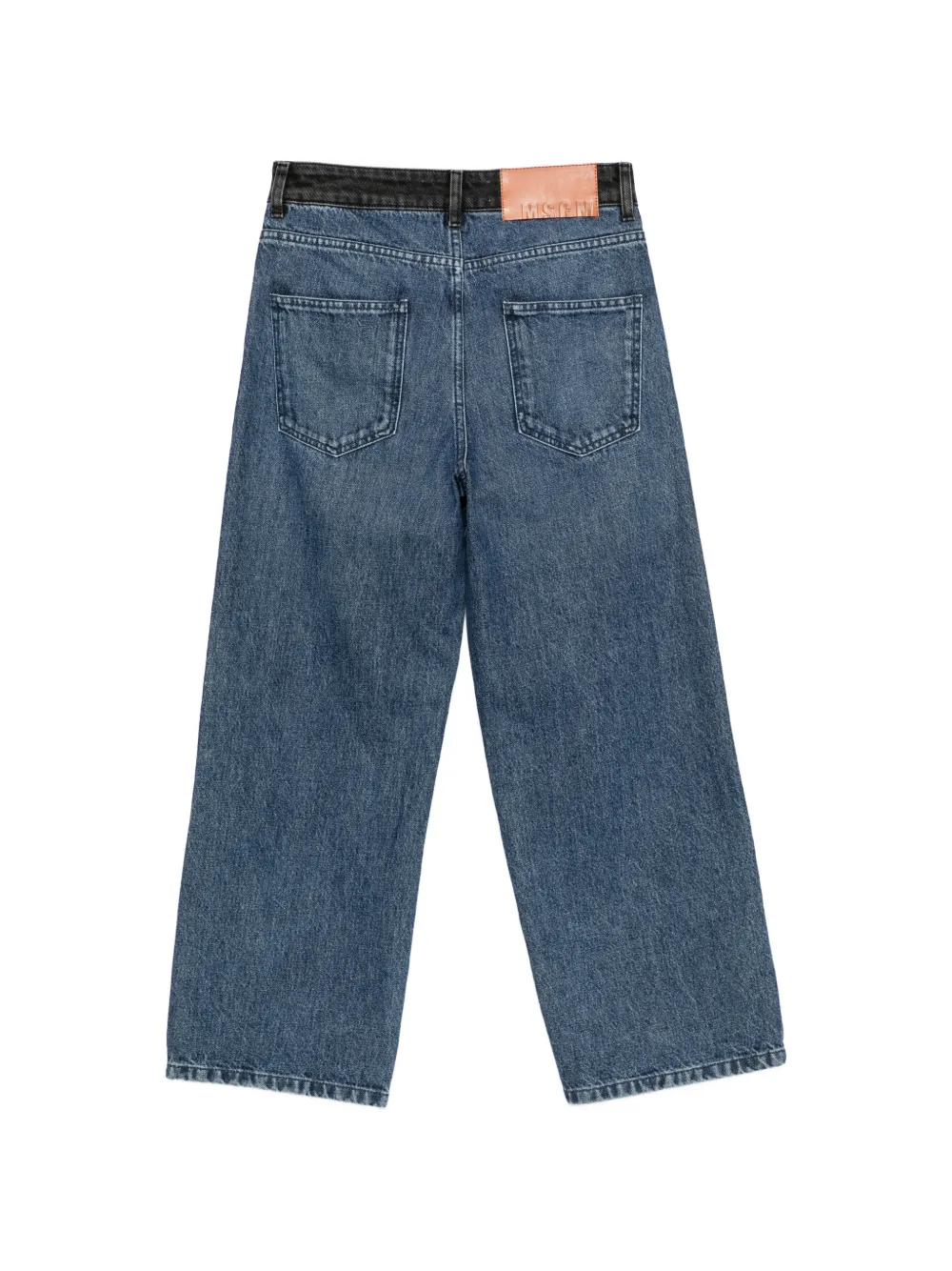 MSGM Jeans met riemlussen en zak Blauw