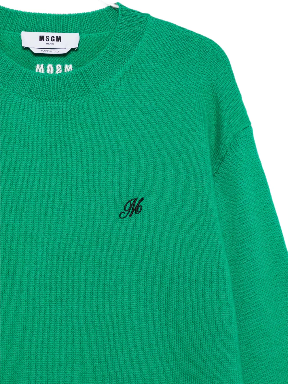 MSGM Sweater met geborduurd logo Groen