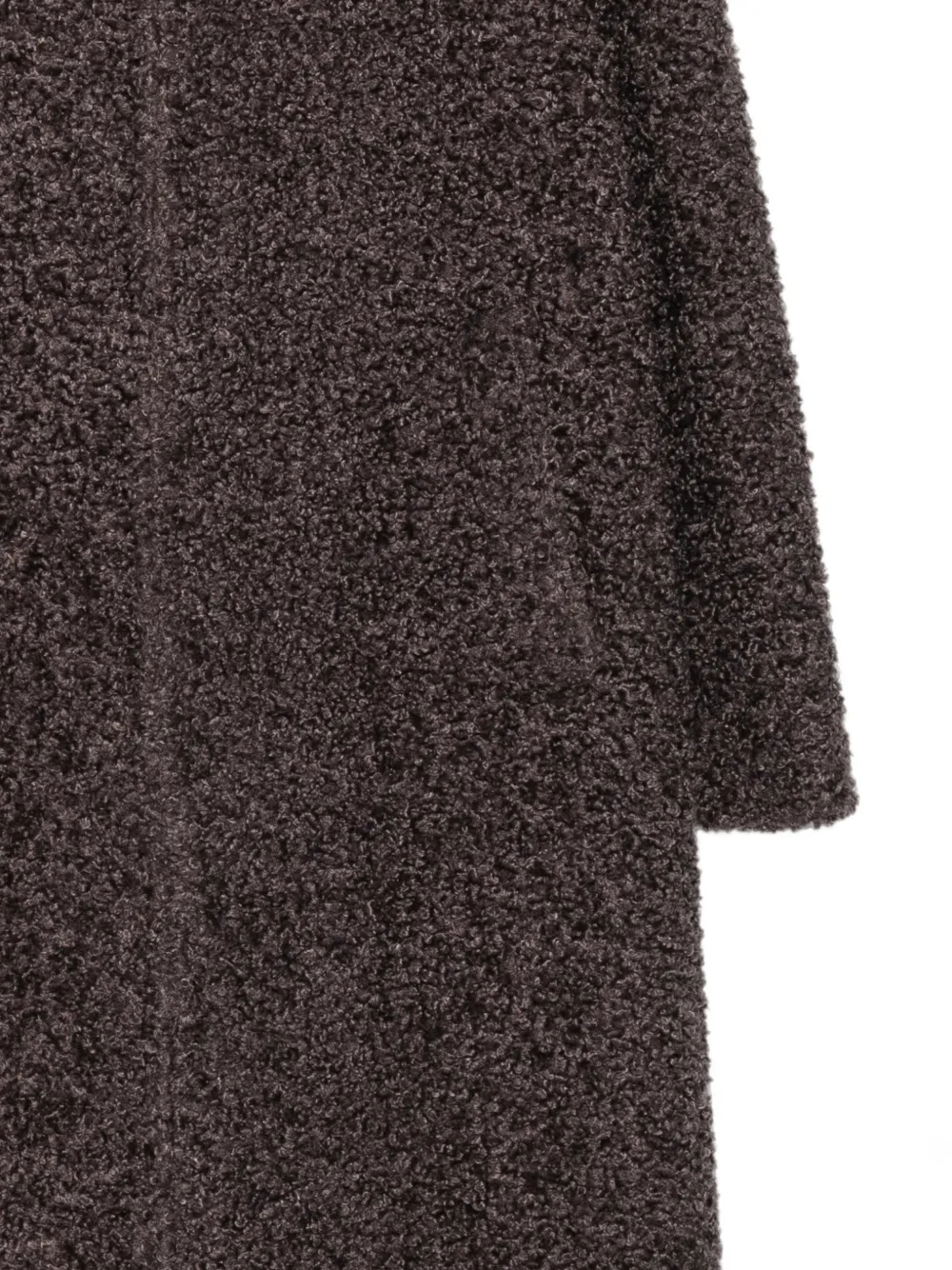 MSGM Bouclé jas met enkele rij knopen Bruin