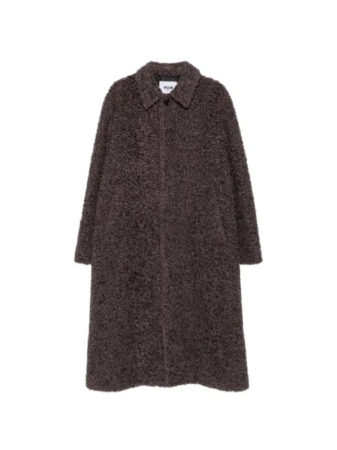 MSGM bouclé single-breasted coat