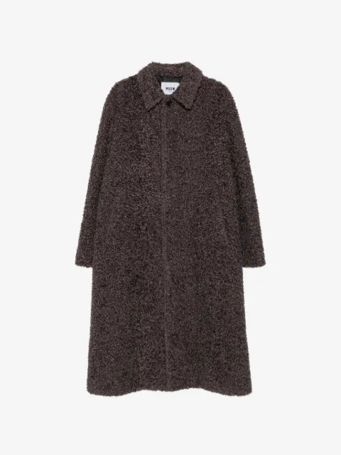 MSGM bouclé single-breasted coat