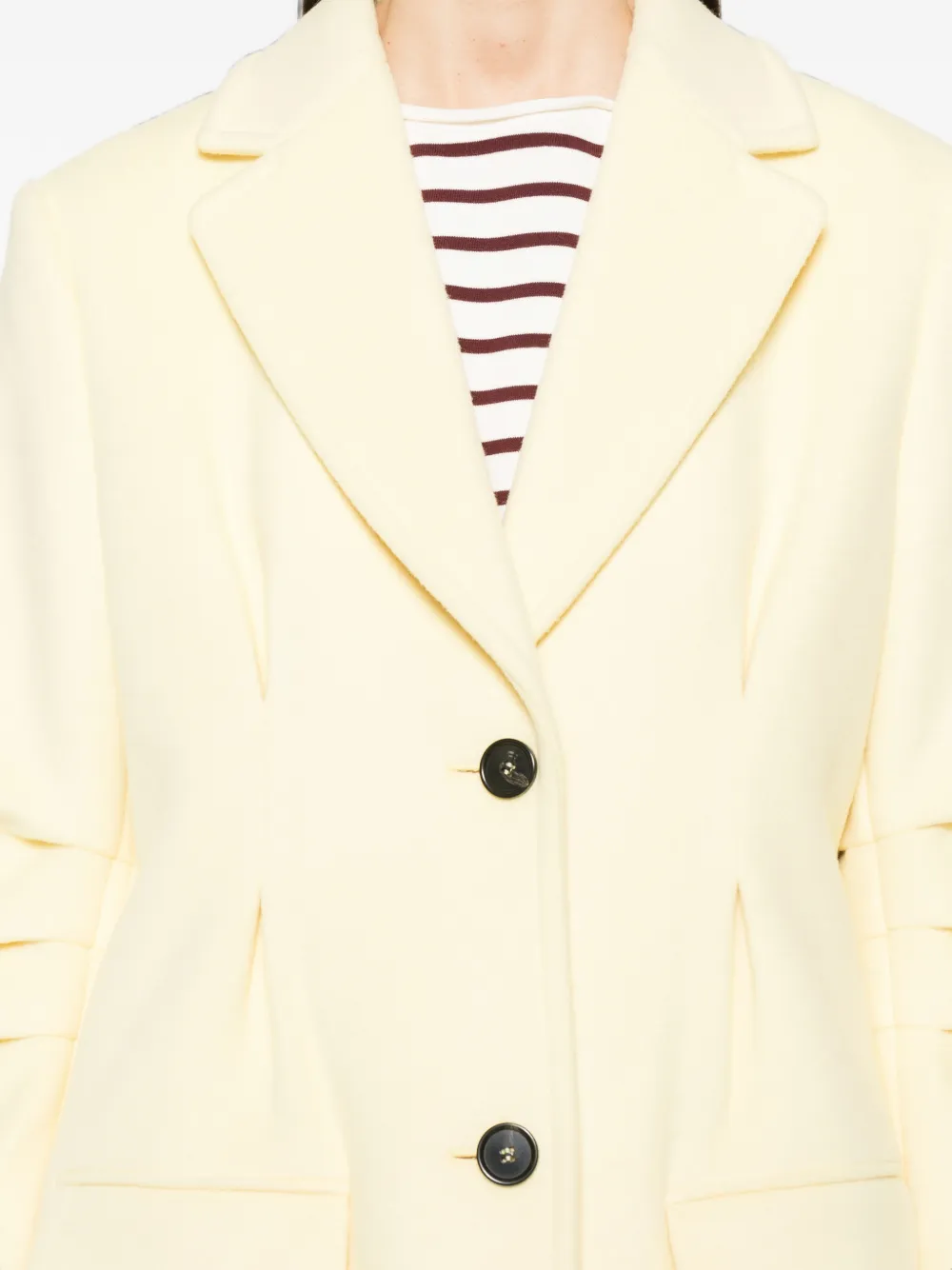 MSGM Jas met enkele rij knopen Geel