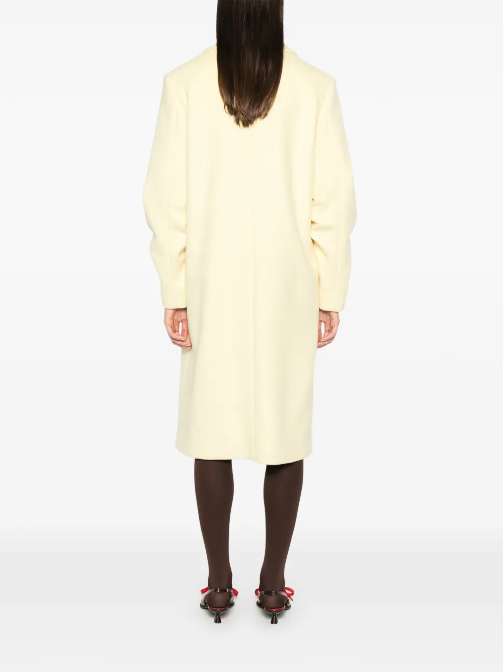 MSGM Jas met enkele rij knopen Geel