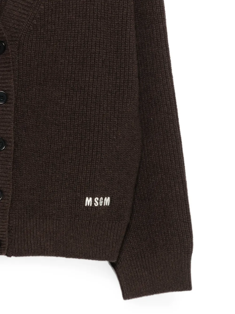 MSGM Vest met V-hals en lange mouwen Bruin