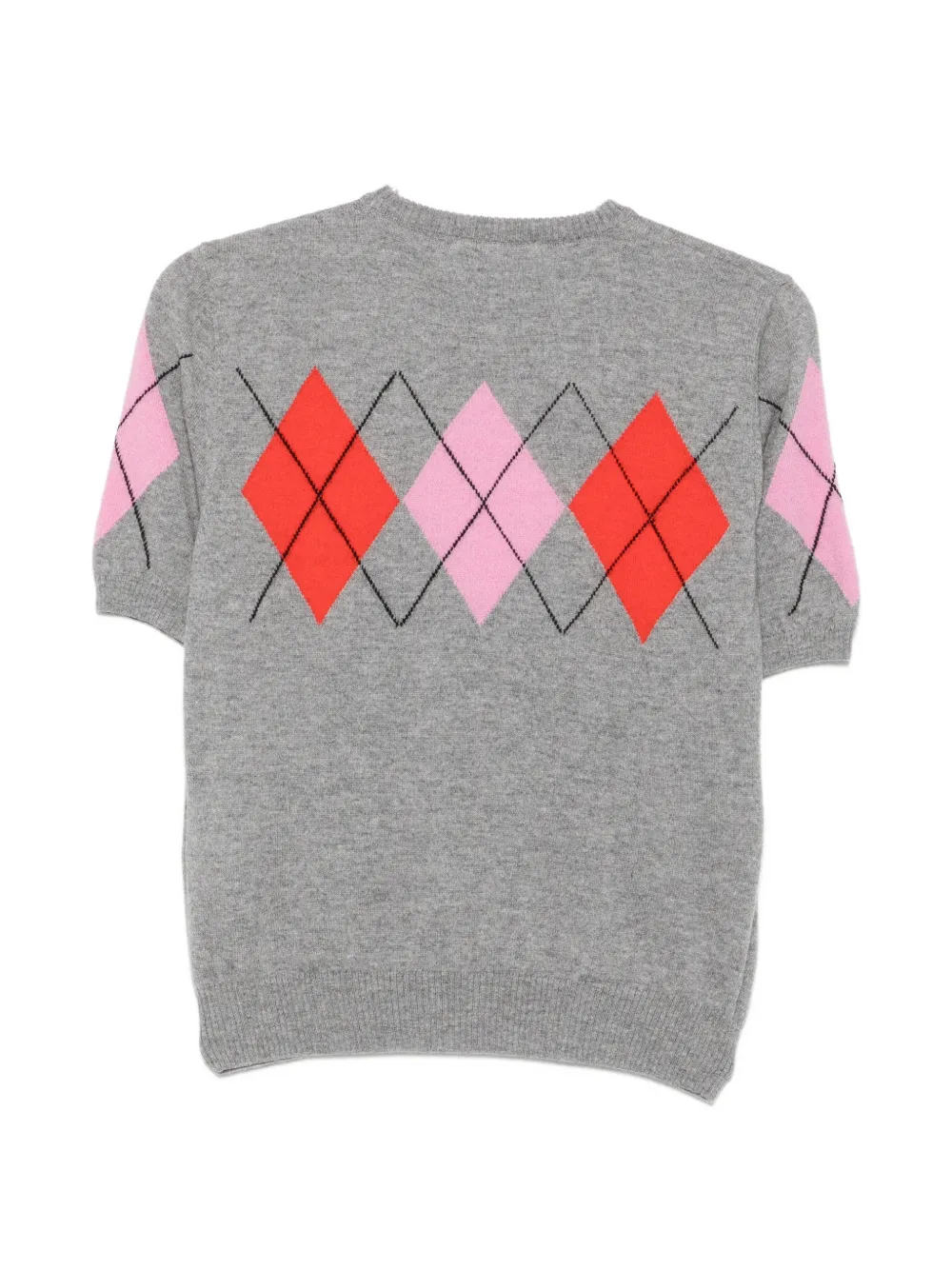 MSGM T-shirt met argyle-patroon Grijs