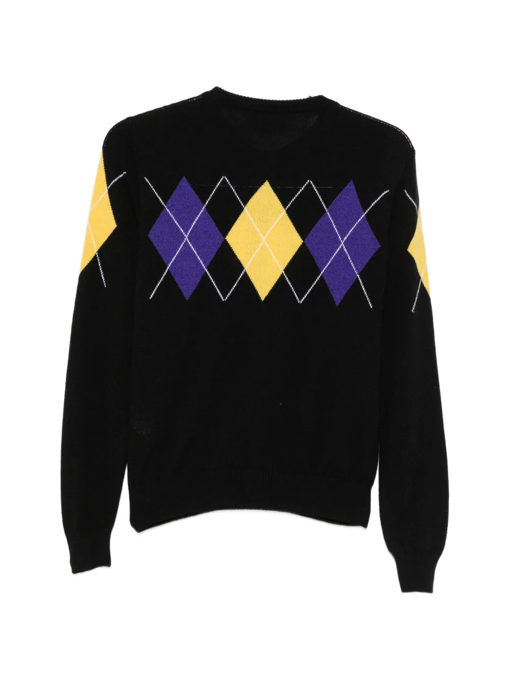 MSGM Vest met argyle-intarsia en knopen Zwart