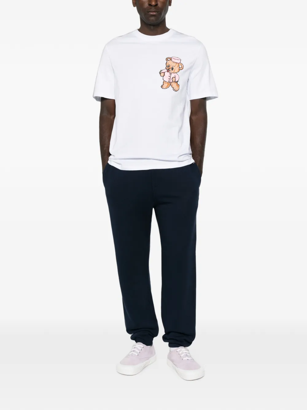 MSGM Teddy Bear T-shirt met borduurwerk Wit