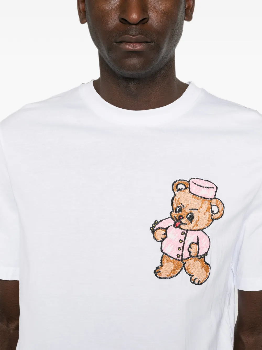MSGM Teddy Bear T-shirt met borduurwerk Wit