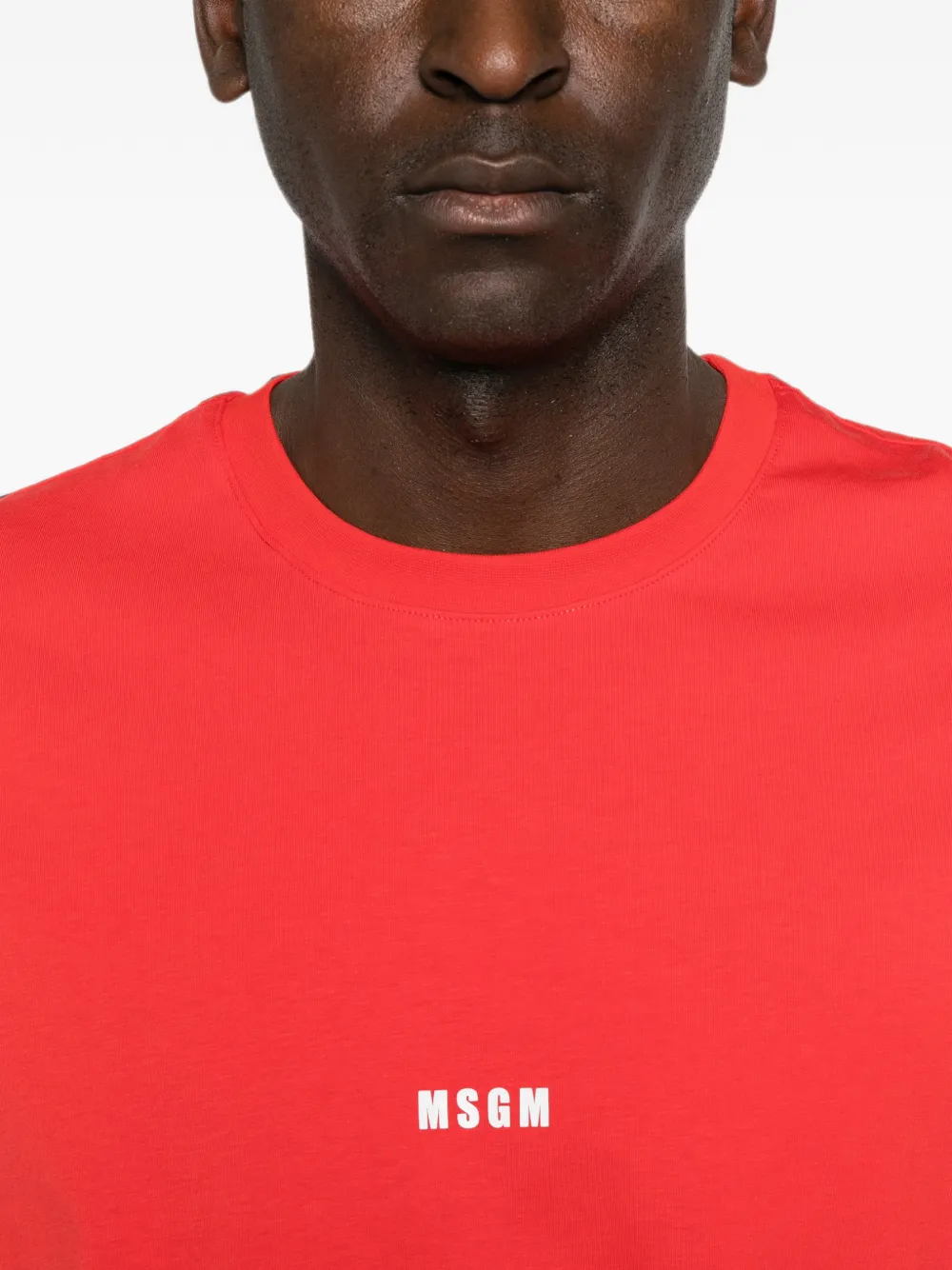 MSGM logo-print T-shirt Rood