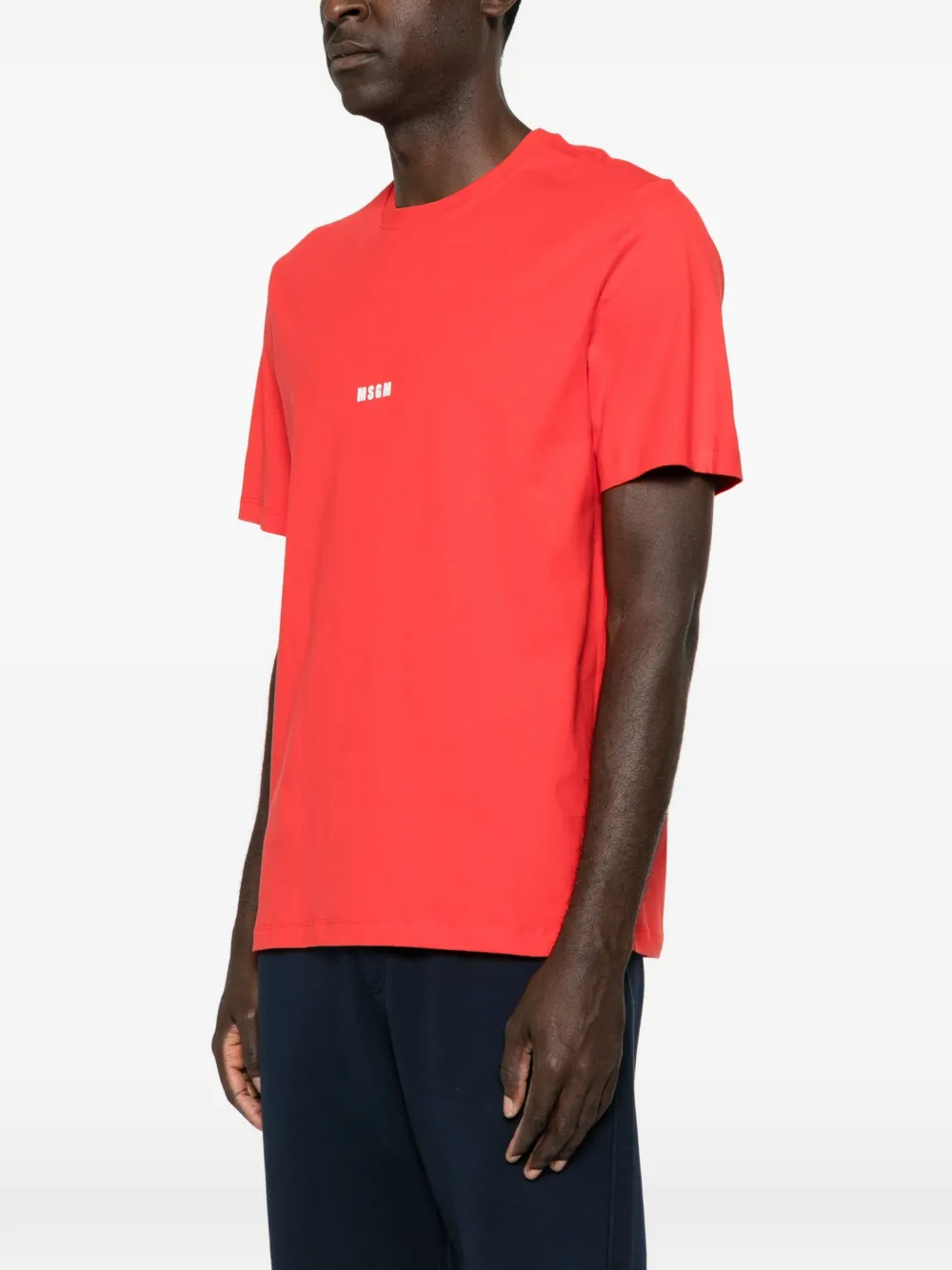 MSGM logo-print T-shirt Rood
