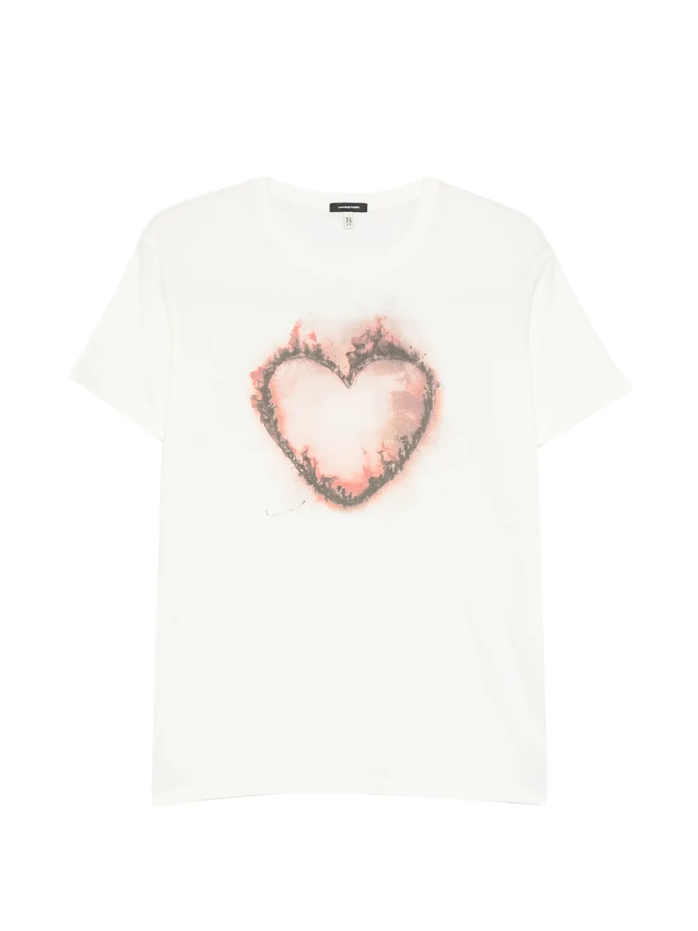 R13 heart-print T-shirt - Bianco