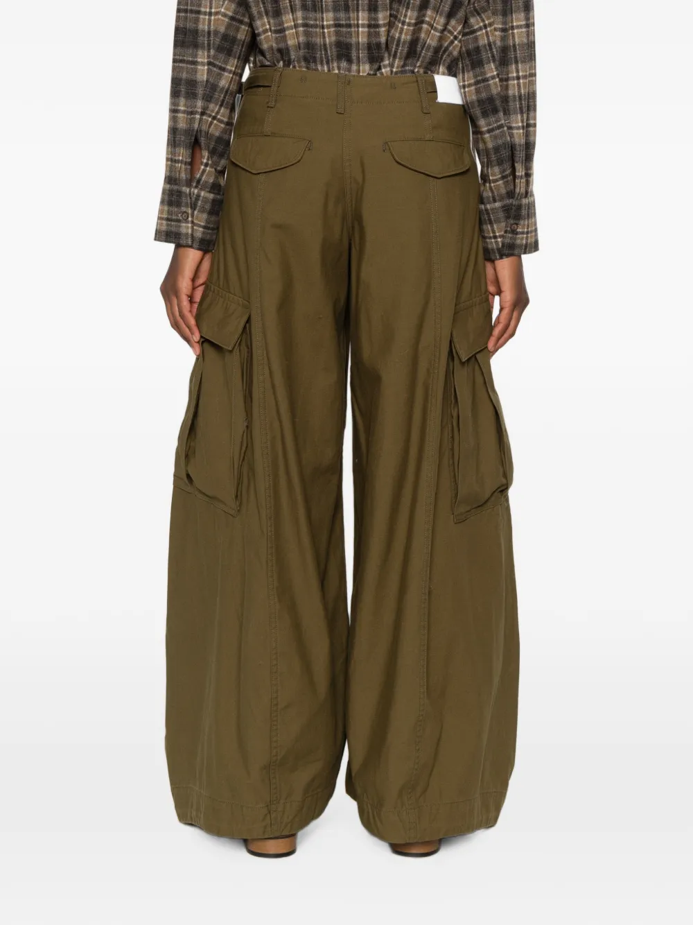 R13 Jeans Wide-leg Cargo Pants in Green, view 4