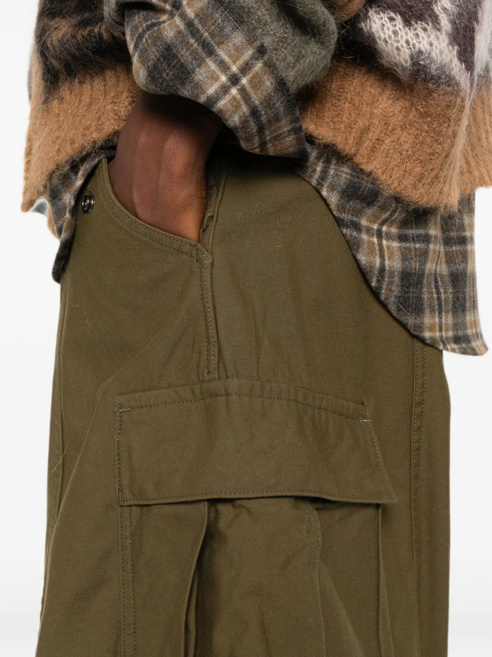 R13 Jeans Wide-leg Cargo Pants in Green, view 5