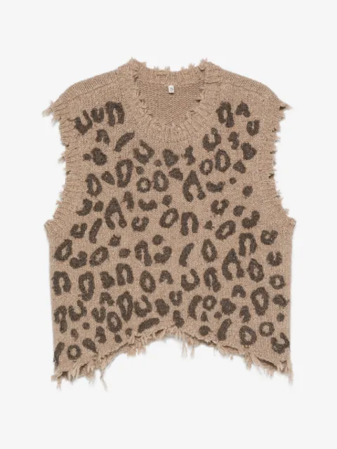 R13 Top met luipaardprint