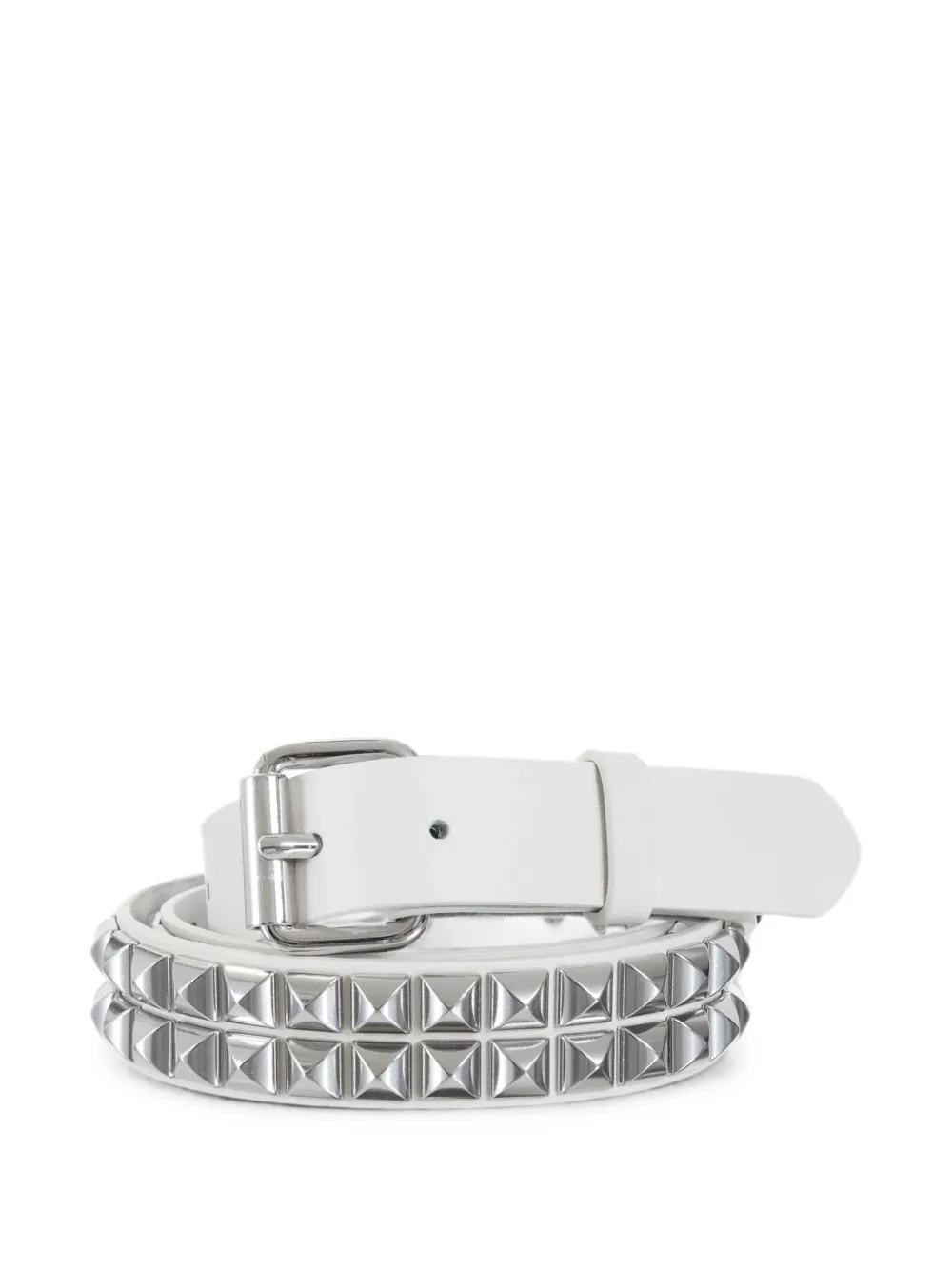 Supreme studded leather belt - White
