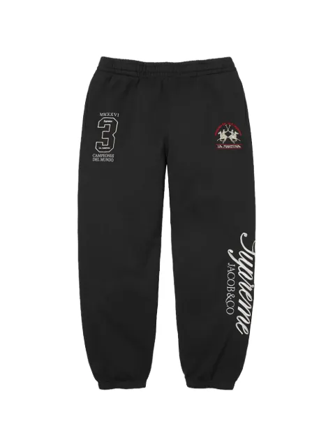 Supreme x La Martina x Jacob & Co logo-embroidered track pants