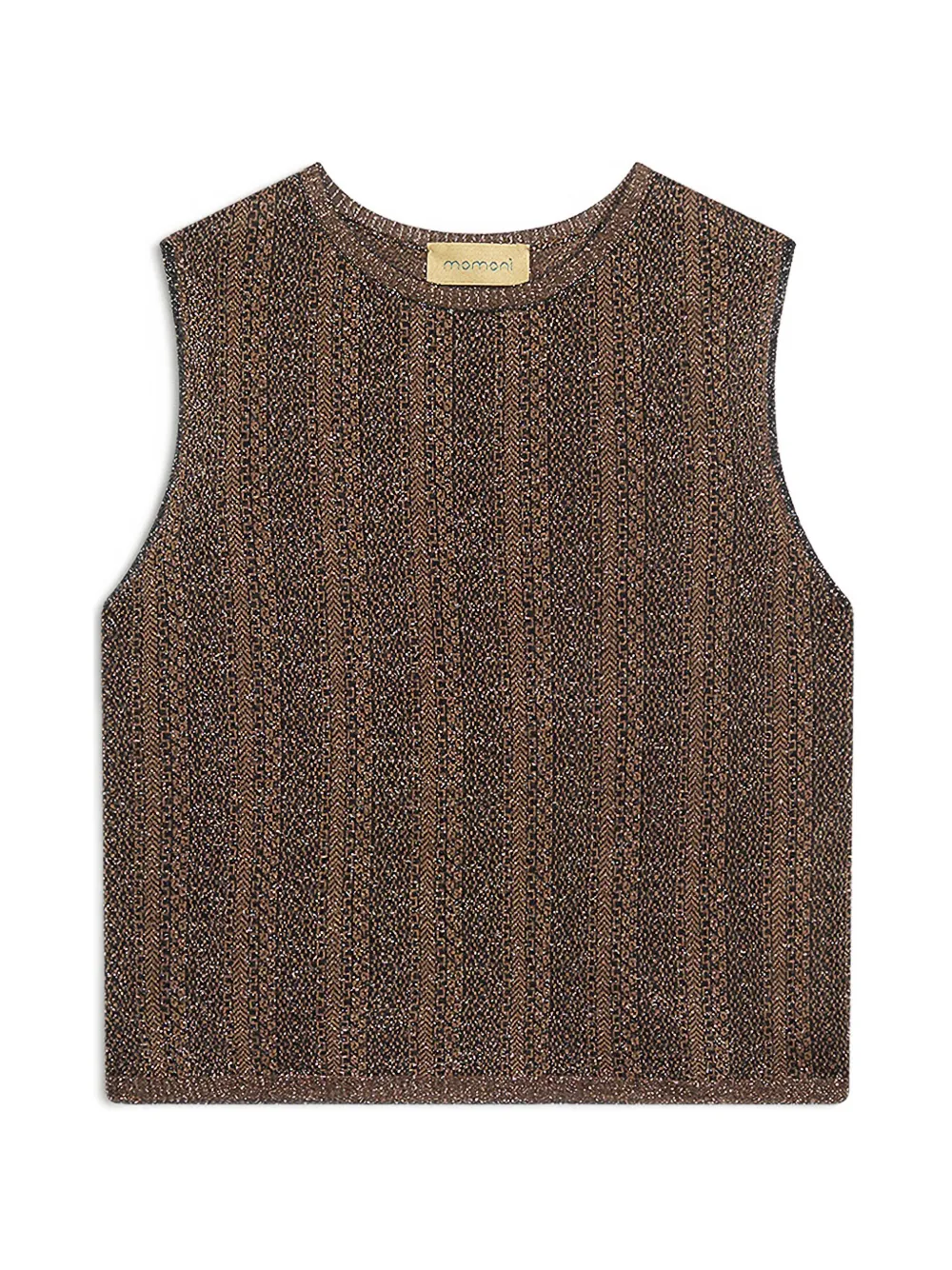 Momoní Aska Micro-jacquard Vest In Brown
