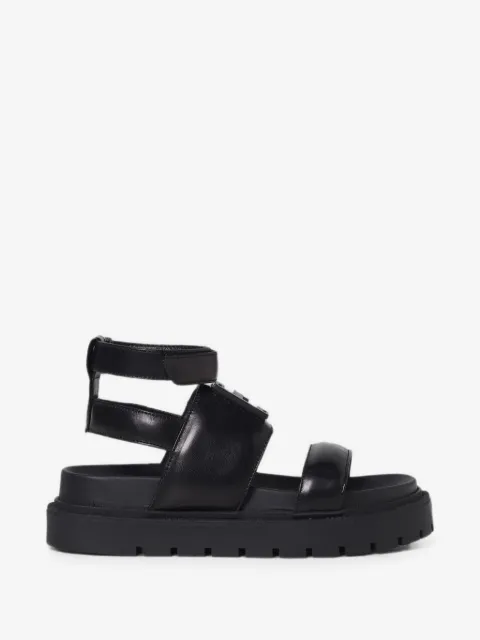 Fendi Kids FF logo-plaque sandals
