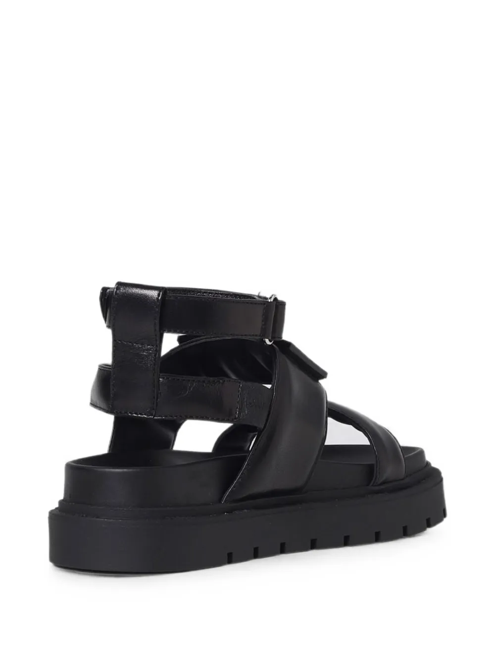 Fendi Kids FF logo-plaque sandals Zwart