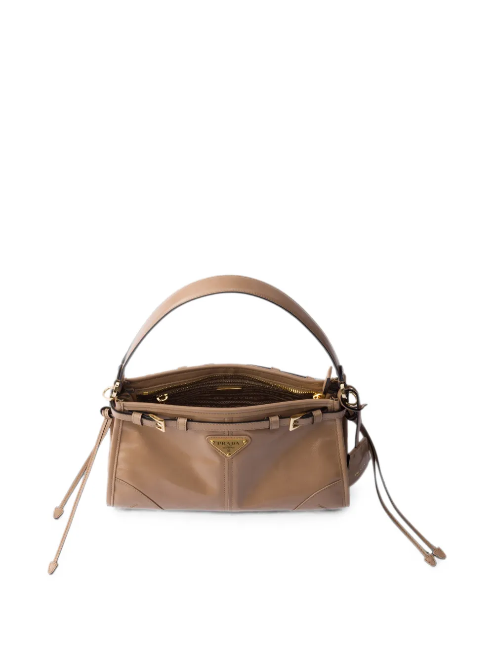 Prada Kleine Bonnie leren handtas Beige