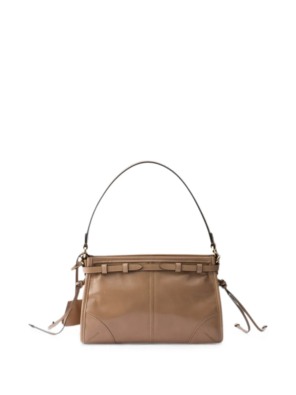 Prada Kleine Bonnie leren handtas Beige