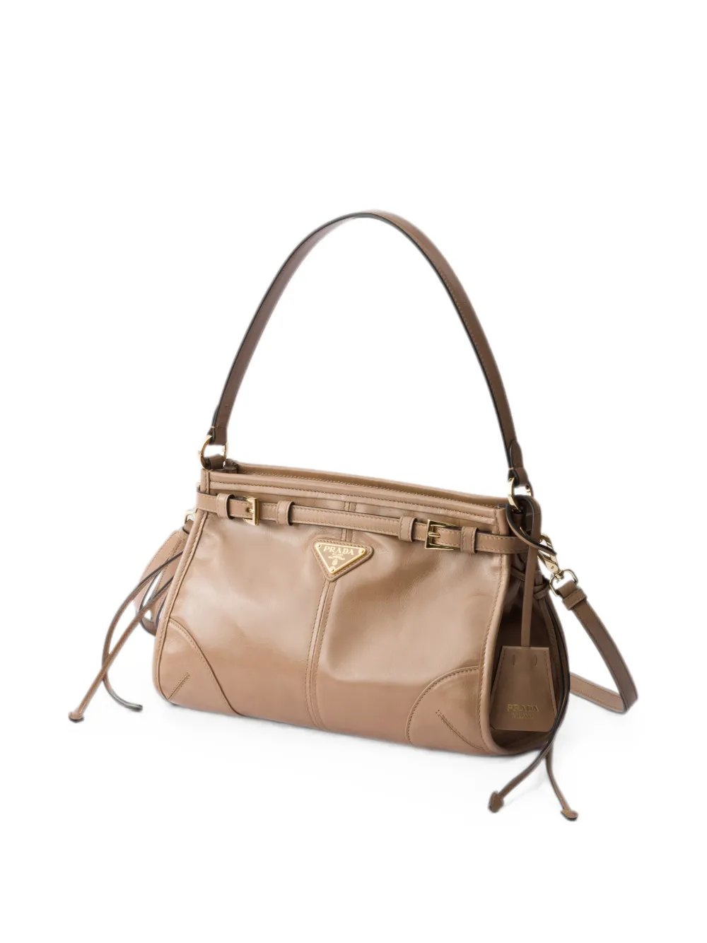 Prada Kleine Bonnie leren handtas Beige