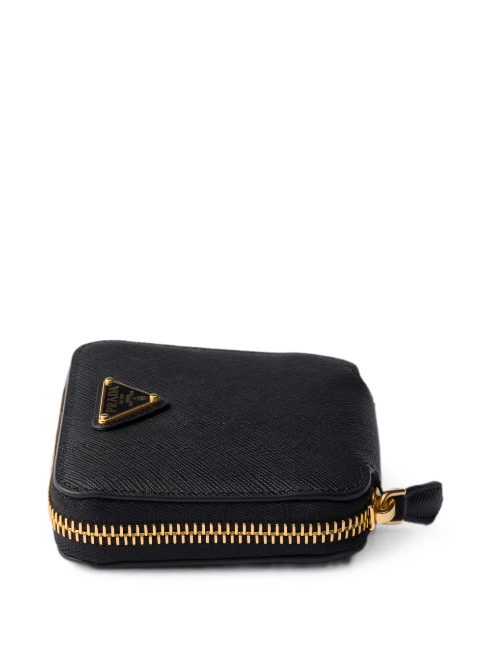Prada Kleine saffiano leren portemonnee Zwart
