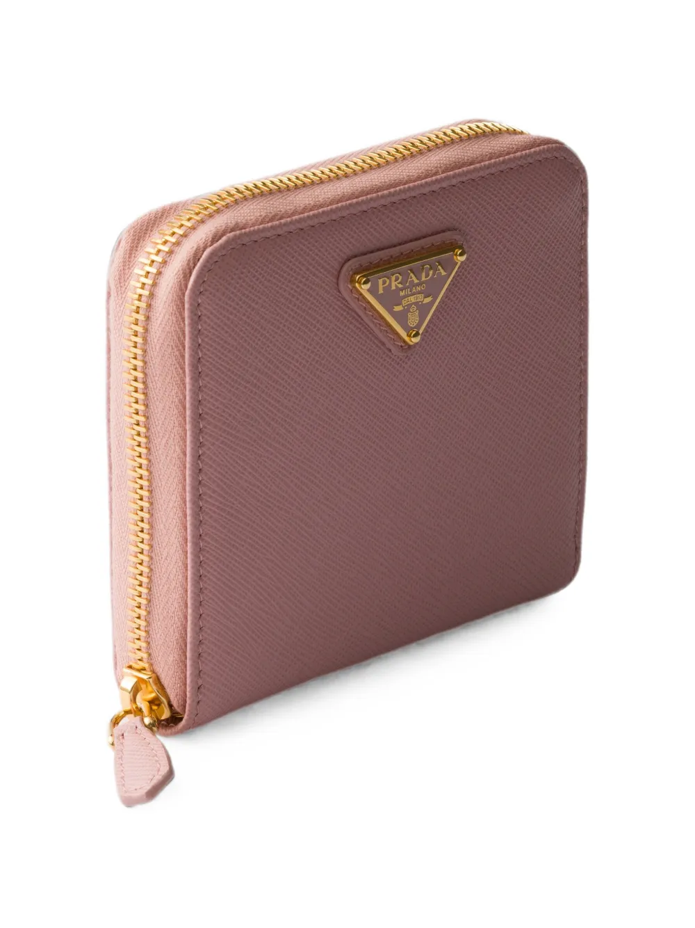 Prada Kleine saffiano leren portemonnee Roze