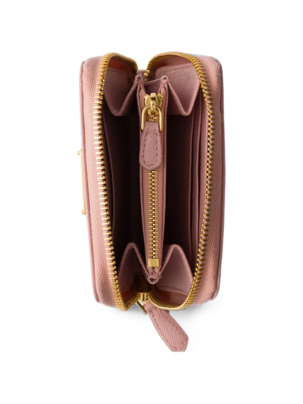 Prada Kleine saffiano leren portemonnee Roze