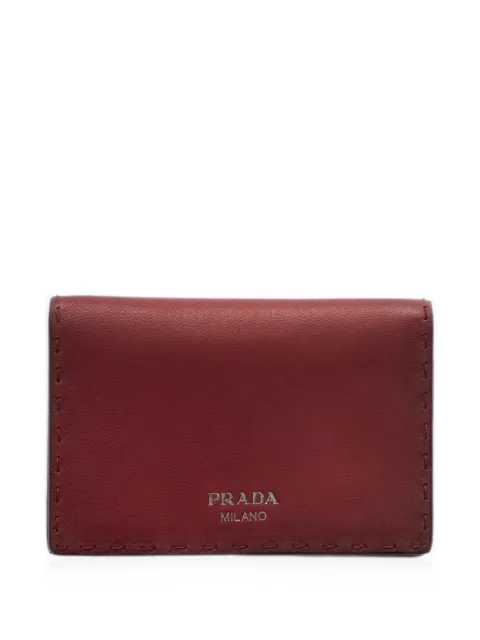 Prada Antiqued leather card holder