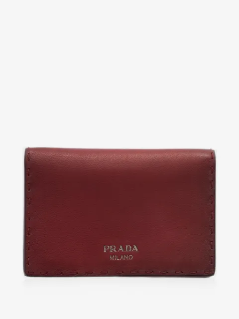 Prada Antiqued leather card holder