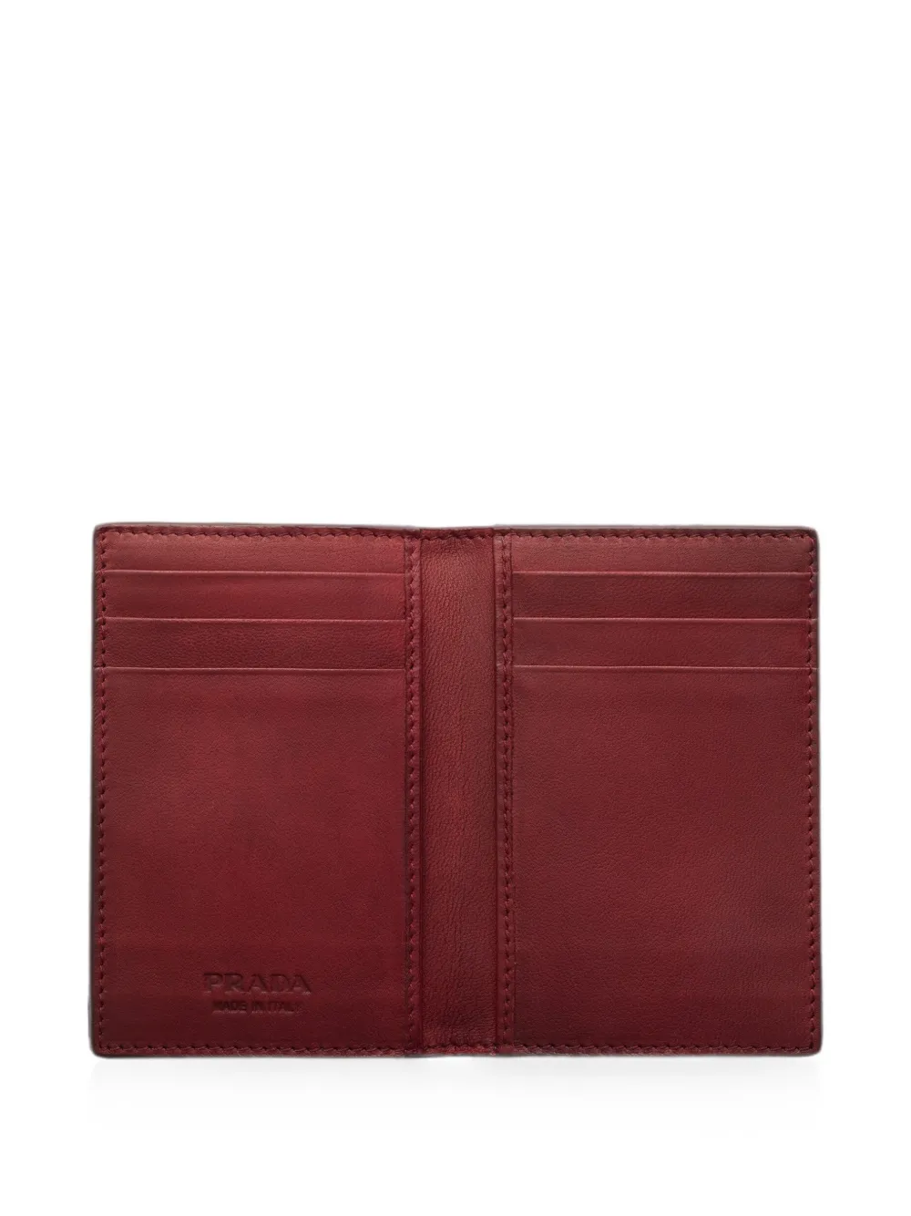 Prada Leren pasjeshouder Rood