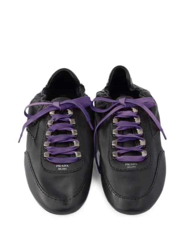 Prada Collapse Nappa Leather Sneakers With Hooks | Black | FARFETCH Prada Collapse Nappa Leather Sneakers With Hooks | Black | FARFETCH