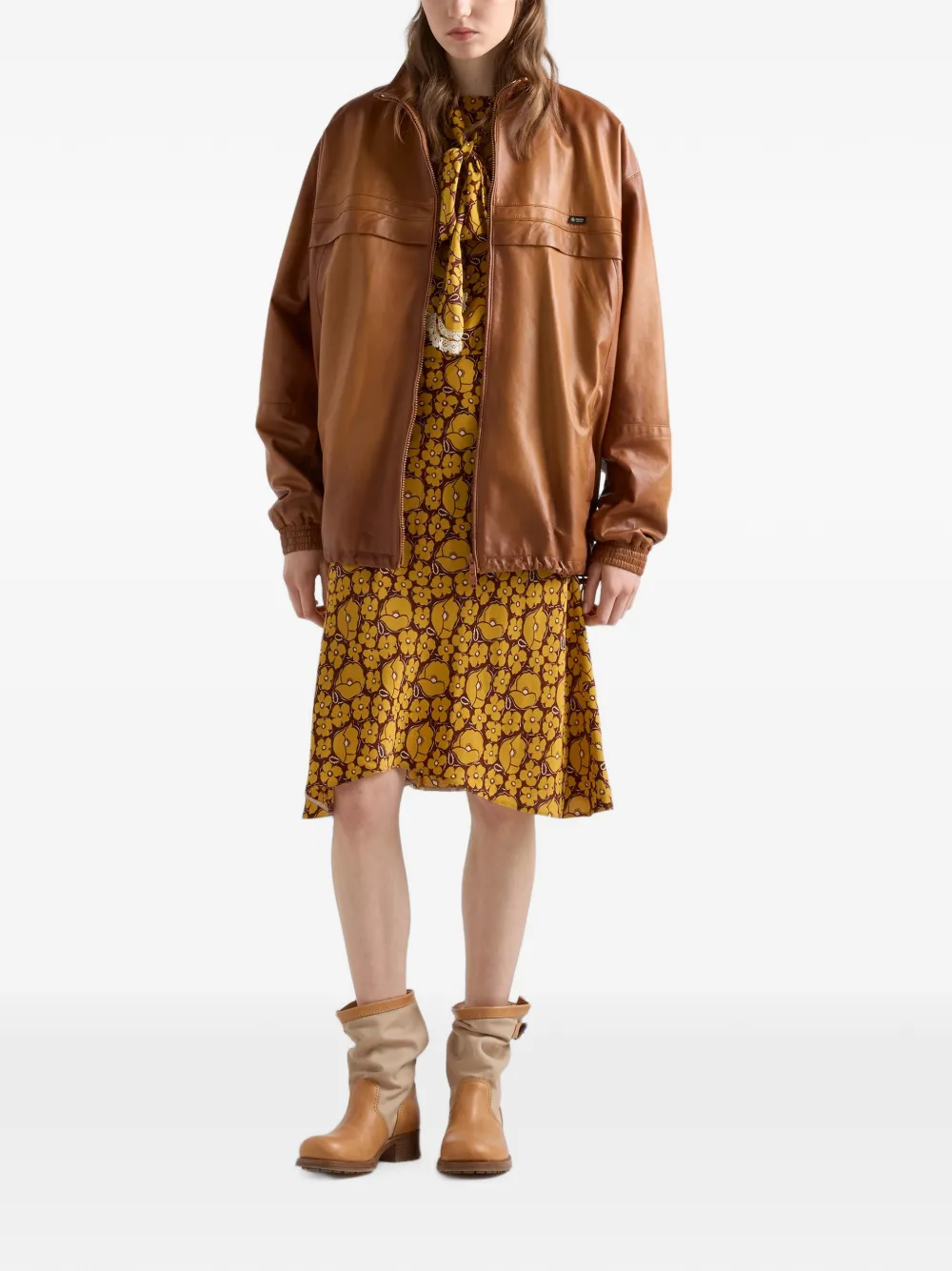 Prada jack van nappa leer Bruin