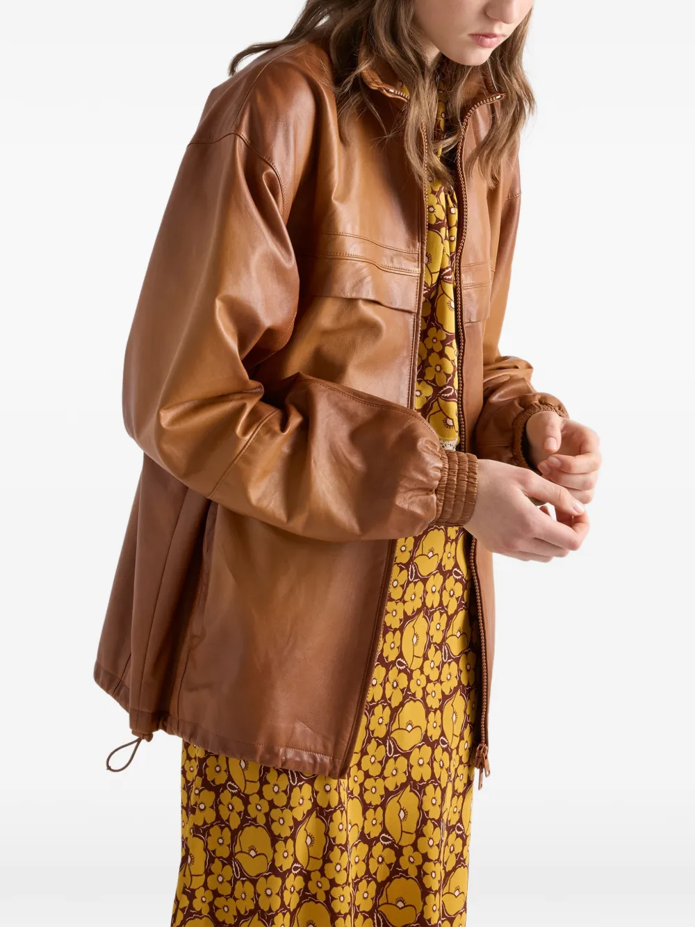 Prada jack van nappa leer Bruin