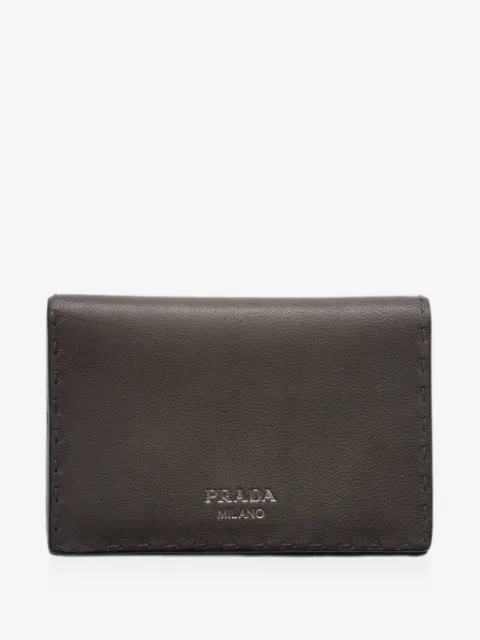 Prada Antiqued leather card holder