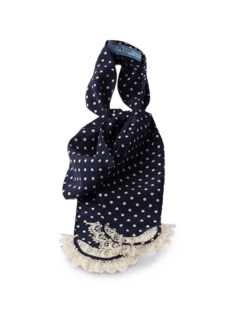 Prada polka-dot marocain scarf
