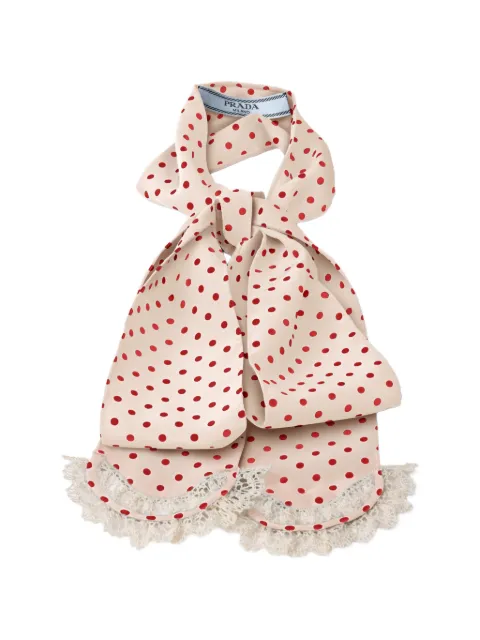 Prada polka-dot marocain scarf