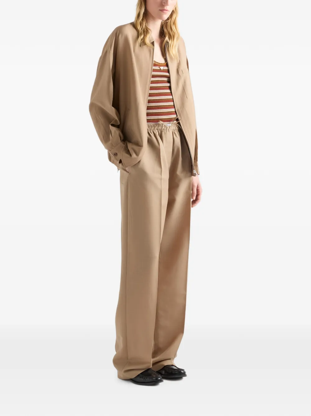 Prada Lichte mohair broek Beige