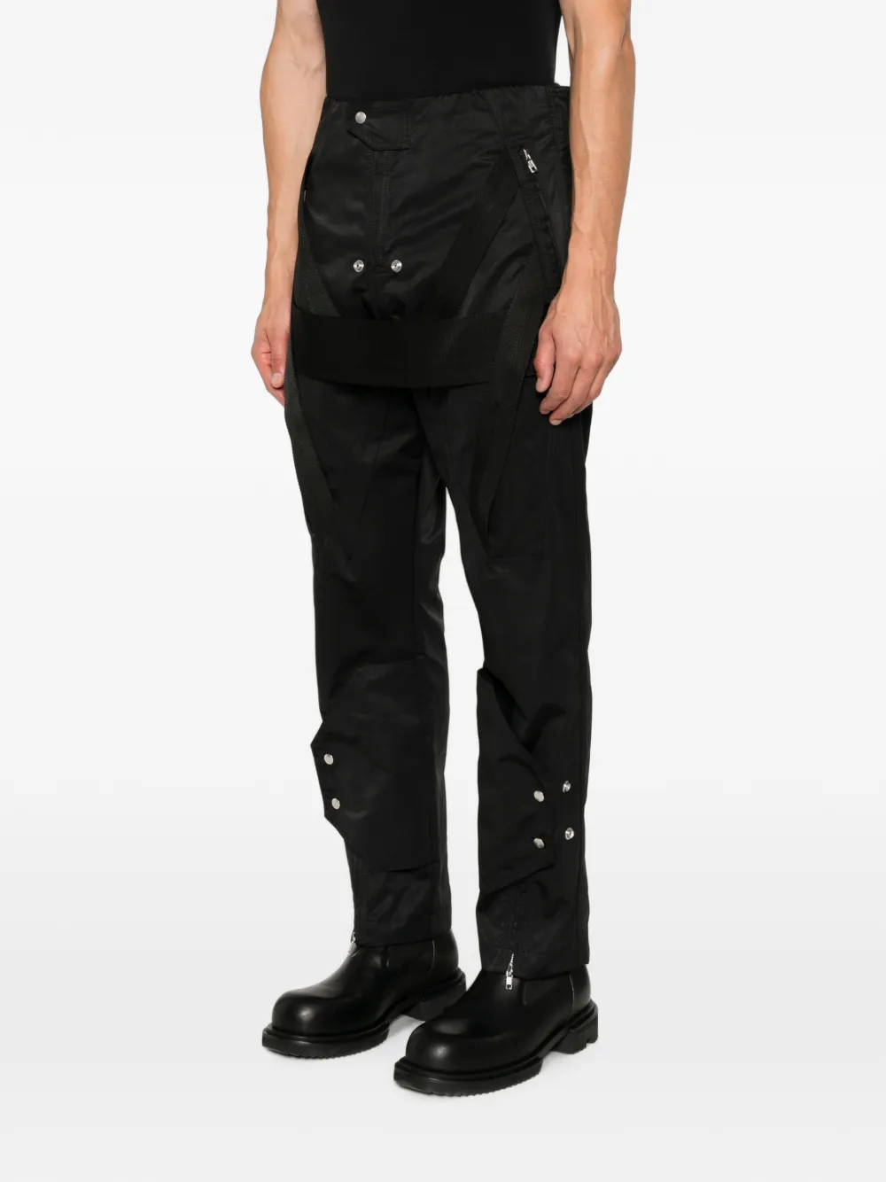 Rick Owens Megastrapped Motopants broek met rits-details Zwart