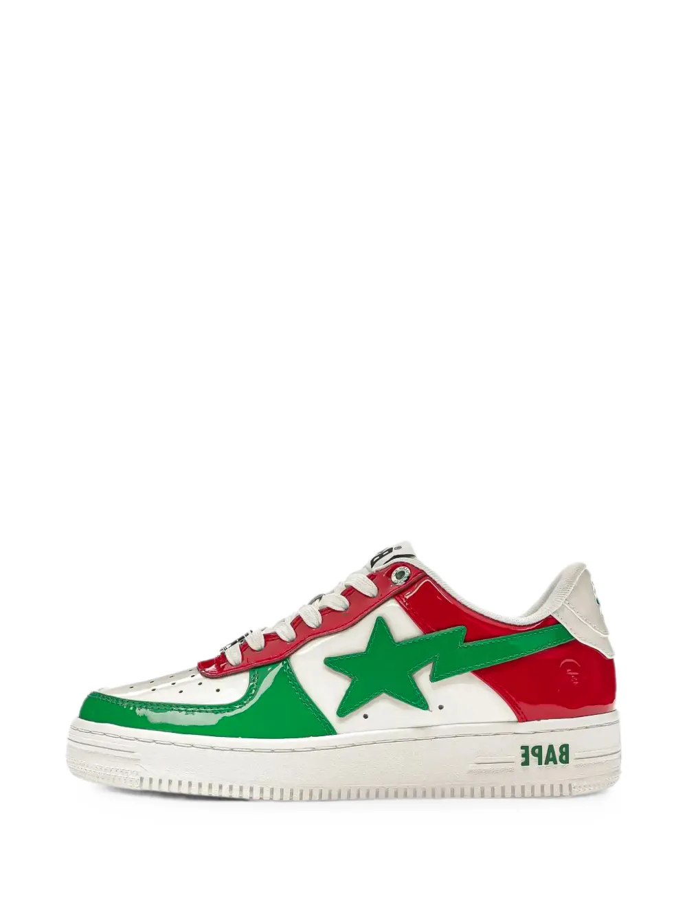 A BATHING APE® leather sneakers - Bianco