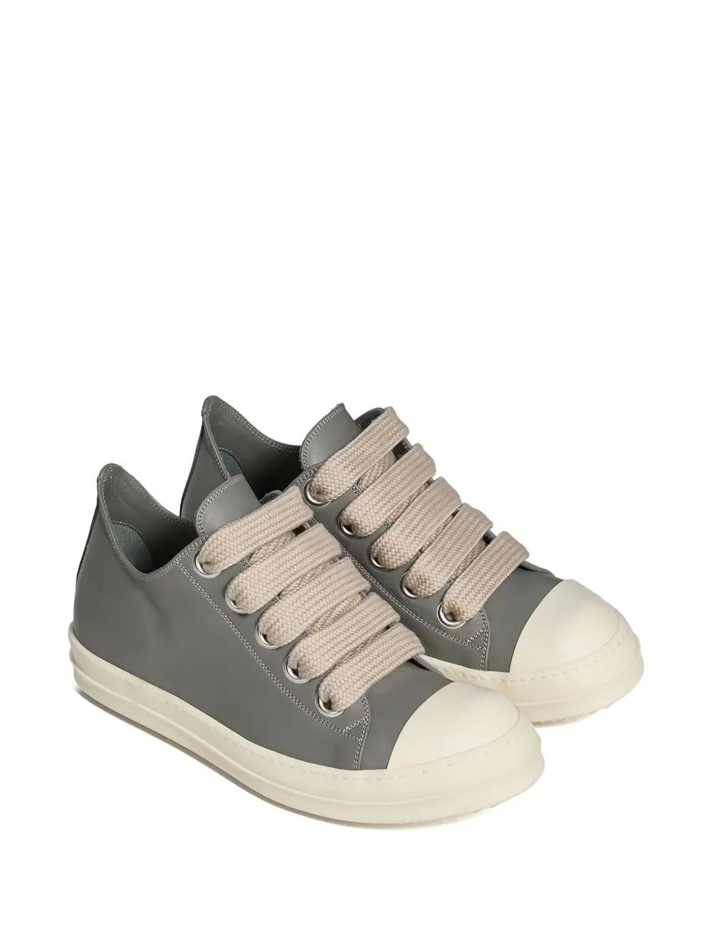 Rick Owens Jumbolace leather sneakers Grijs