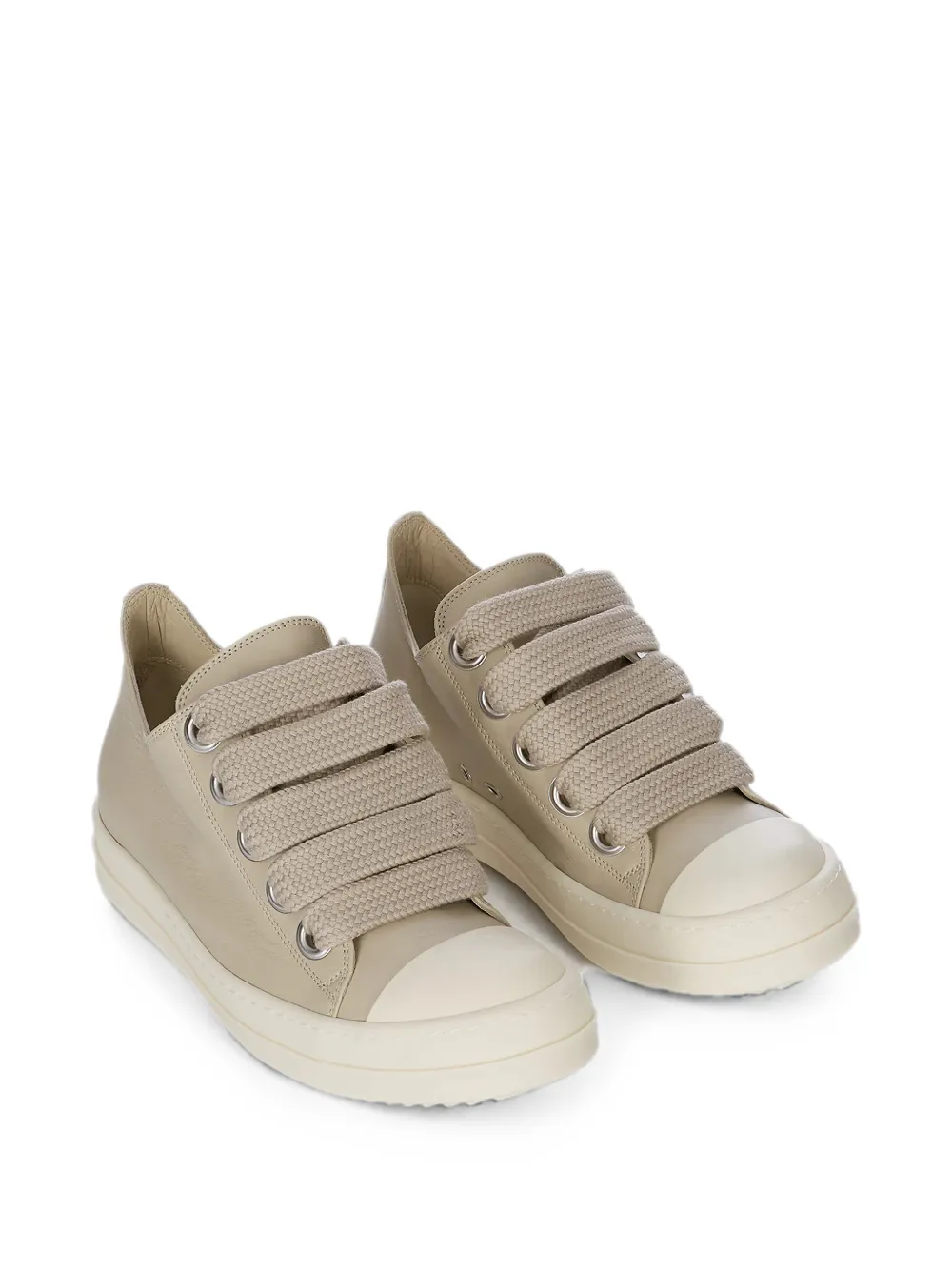 Rick Owens Jumbolace lace-up sneakers Beige