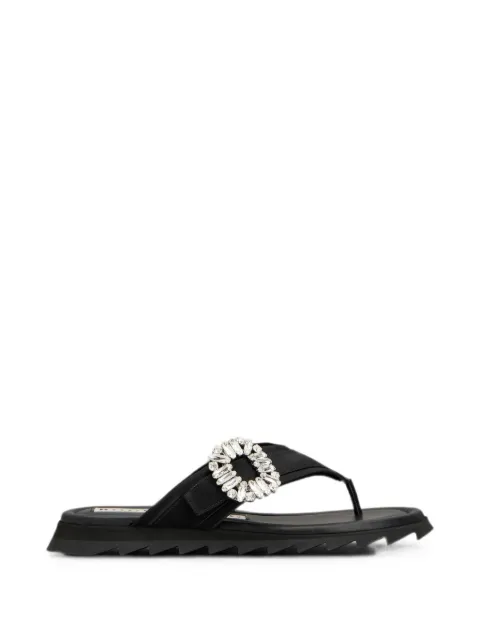 Roger Vivier Slidy Viv crystal-buckle flip flops