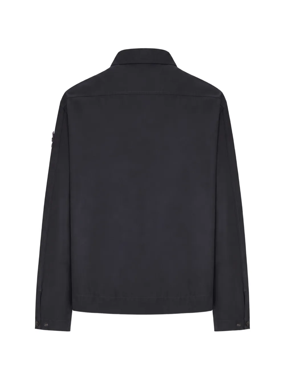 Stone Island 1200018 katoenen canvas_S.I. Ghost shirtjack Zwart