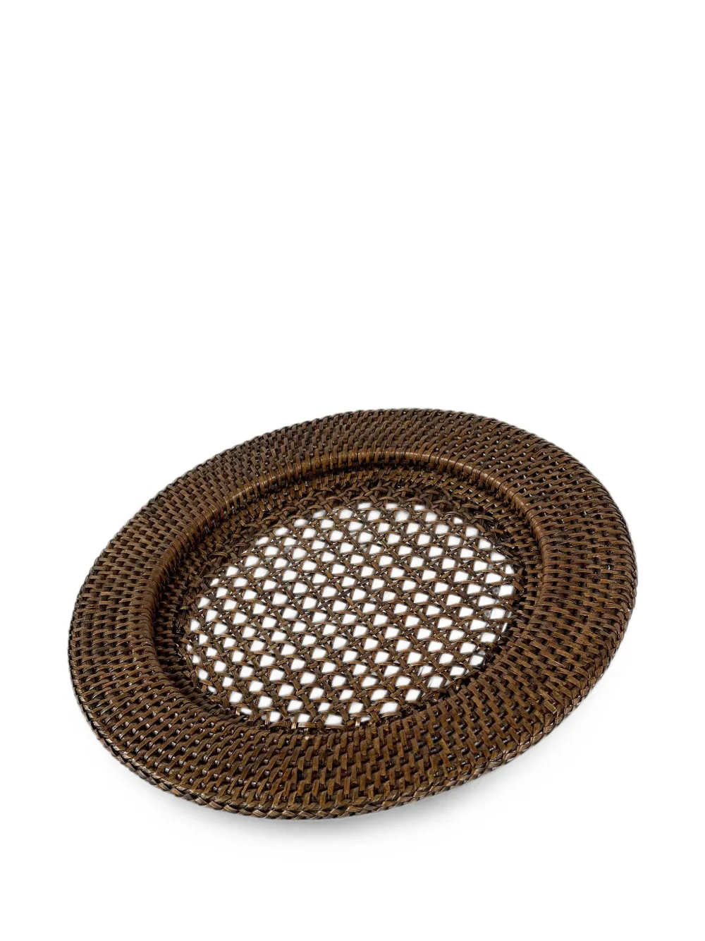 LA PORCELLANA BIANCA Botanio interwoven charger plates (set of six) - Marrone