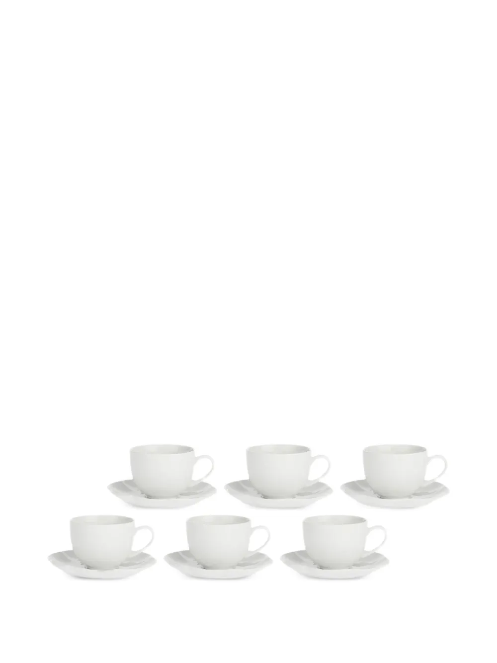 LA PORCELLANA BIANCA tasses et soucoupes Villadeifiori (lot de six) - Blanc LA PORCELLANA BIANCA tasses et soucoupes Villadeifiori (lot de six) - Blanc